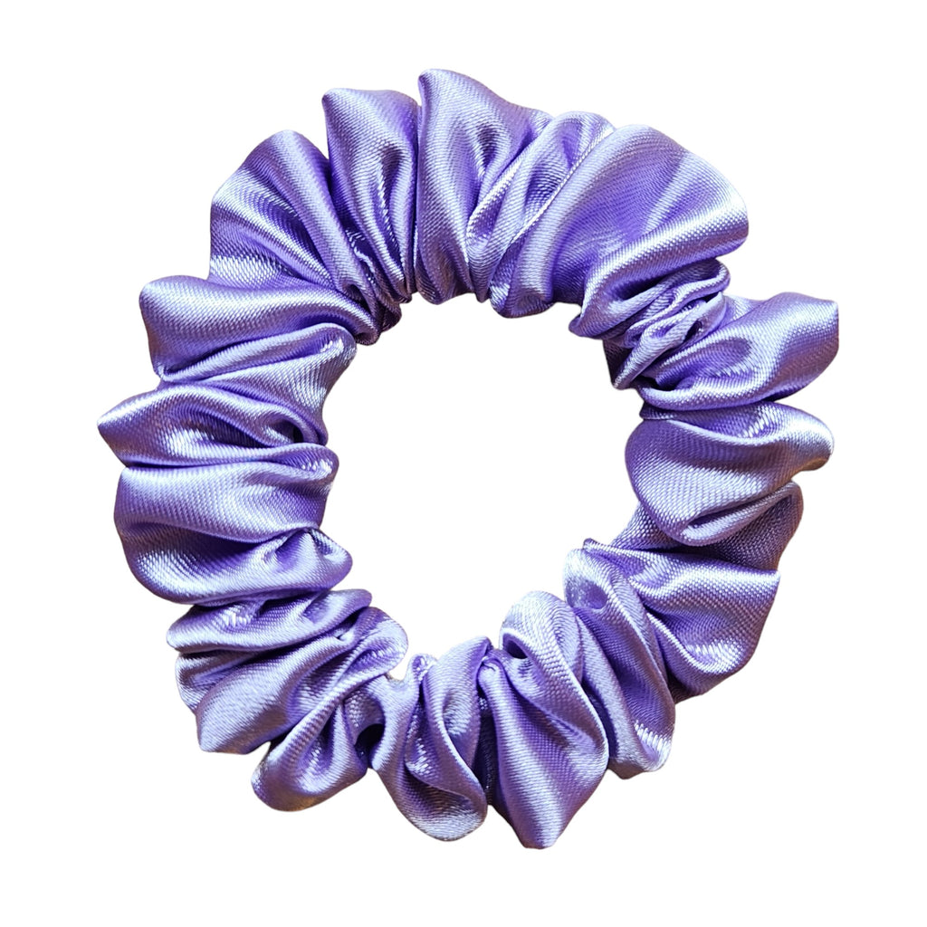 heather | thin elastic mini satin scrunchie