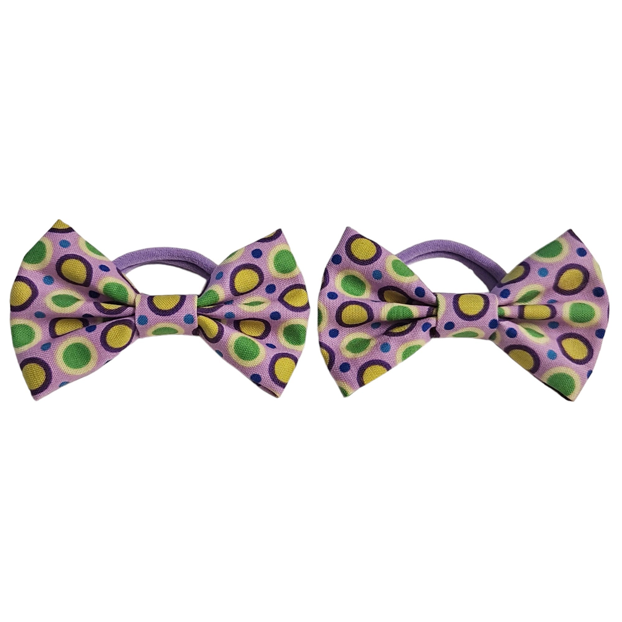 periwinkle polka | bow hair tie set