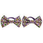 periwinkle polka | bow hair tie set