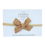 ginger linen | schoolgirl bow headband