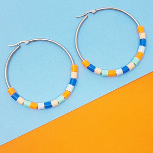 citrus confetti | hoop earrings 50mm