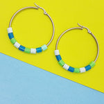 ocean confetti | hoop earrings 40mm