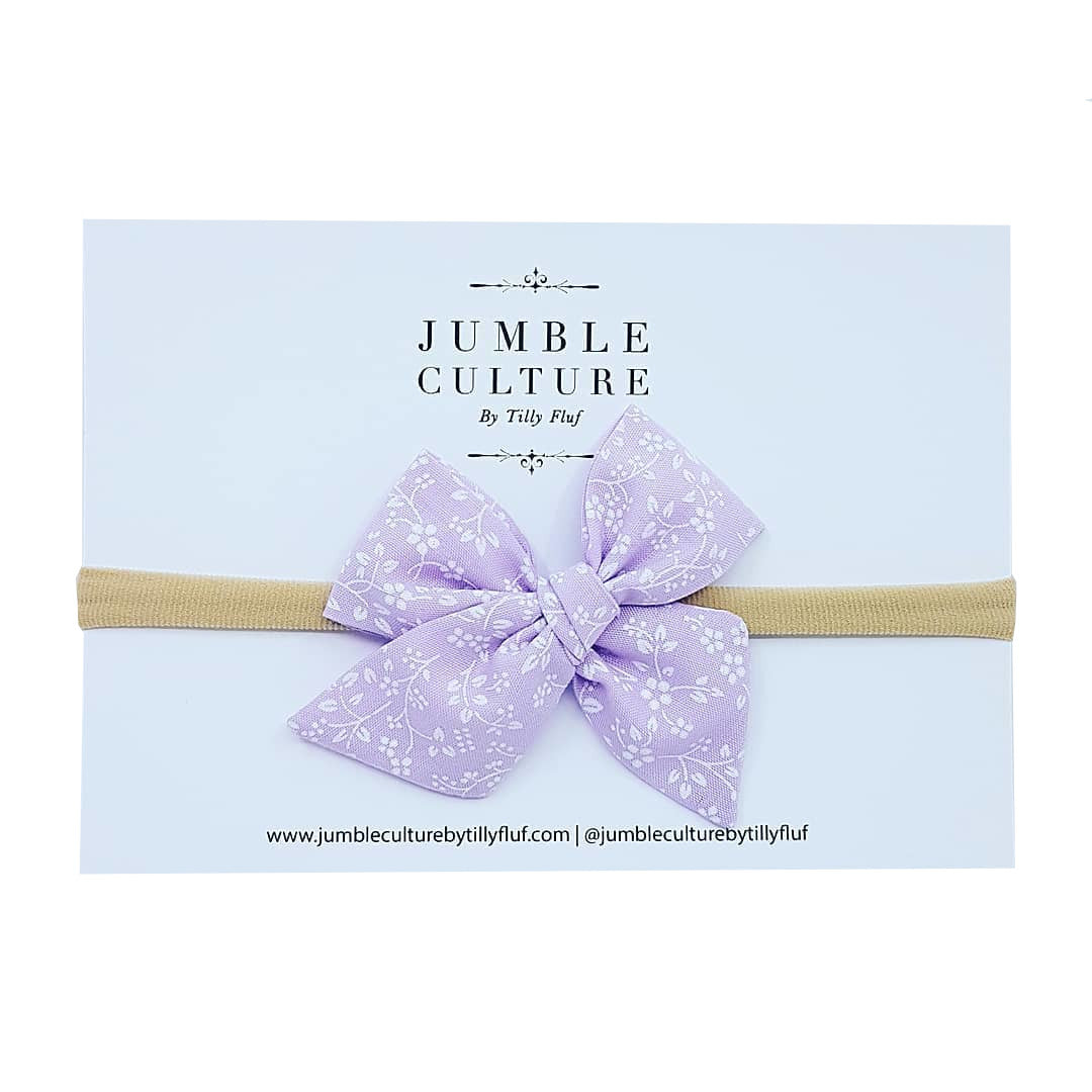 lavender blossom | pinwheel bow headband