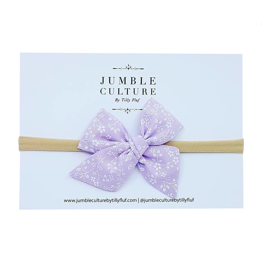 lavender blossom | pinwheel bow headband