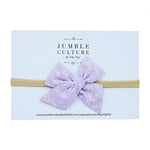 lavender blossom | pinwheel bow headband