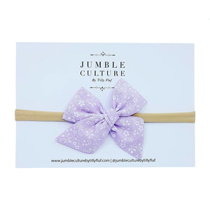 lavender blossom | pinwheel bow headband