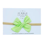 lime | pinwheel bow headband