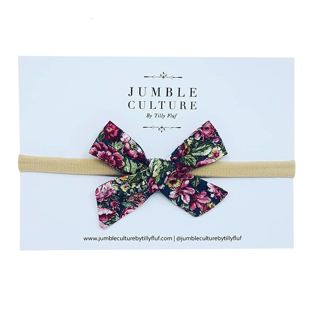 winey blossom | schoolgirl bow headband