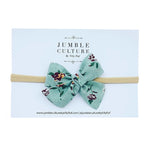 olive | pinwheel bow headband