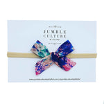 rainbow serpent linen | schoolgirl bow headband