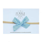sky linen | schoolgirl bow headband