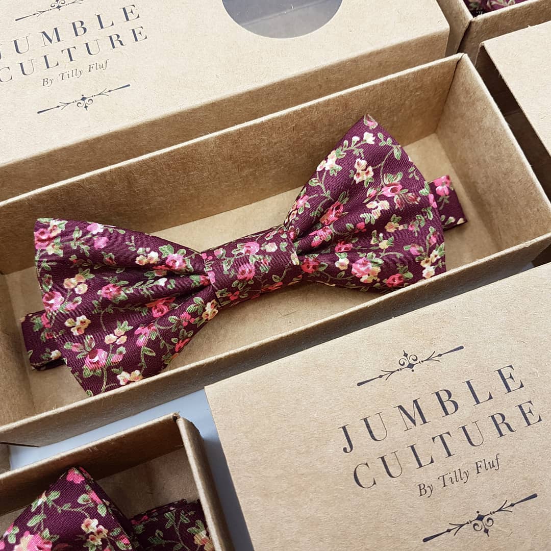 winey blossom | classic bow tie