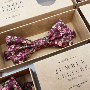 winey blossom | classic bow tie