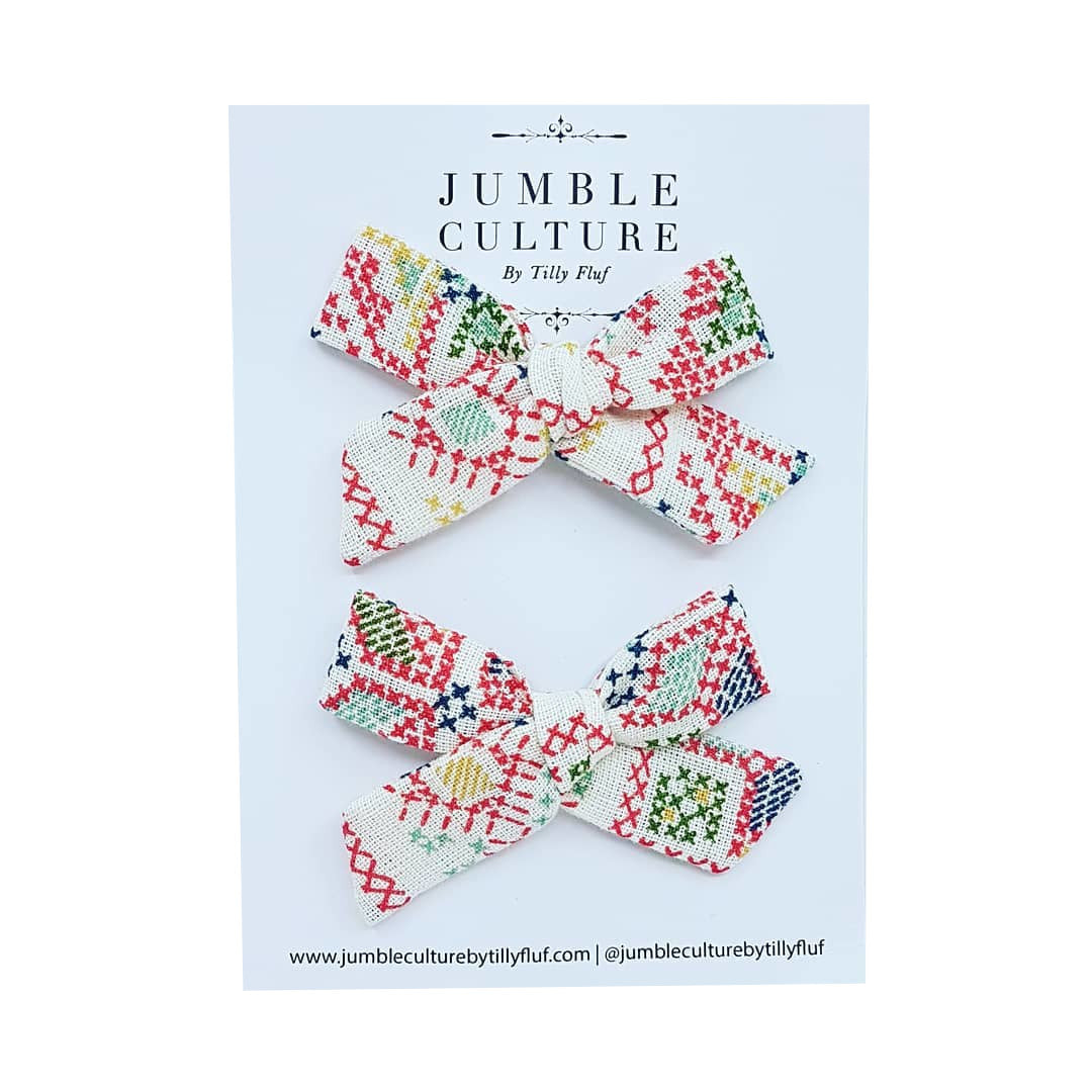star | schoolgirl bow pigtail set