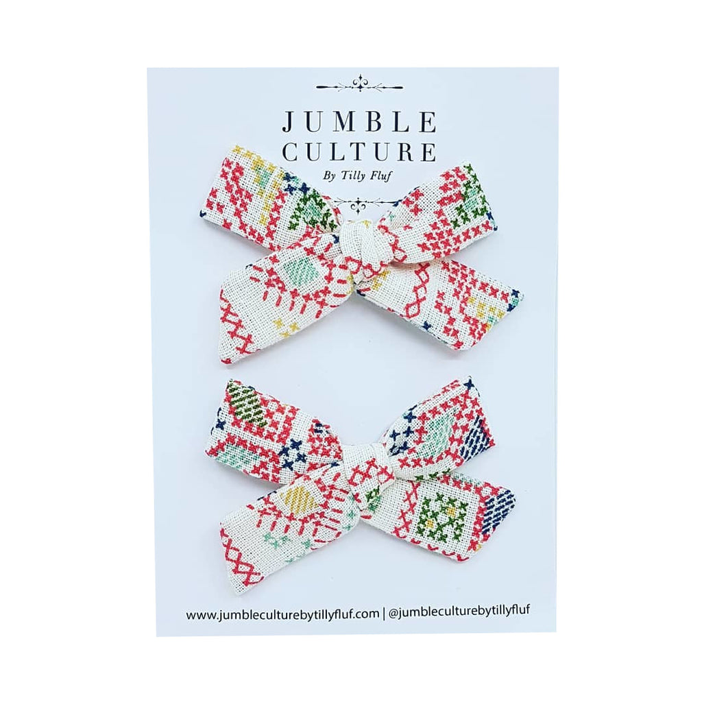 star | schoolgirl bow pigtail set