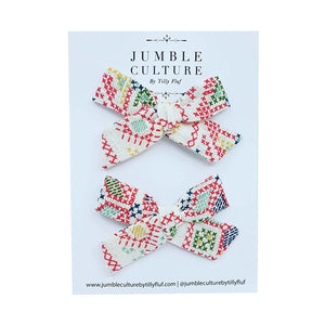 star | schoolgirl bow pigtail set