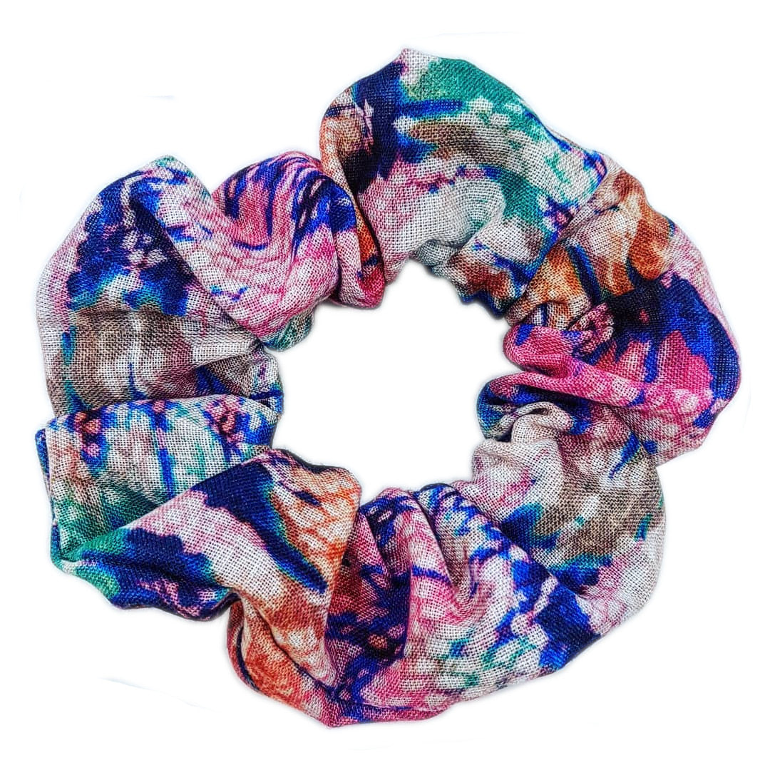 rainbow serpent linen | scrunchie
